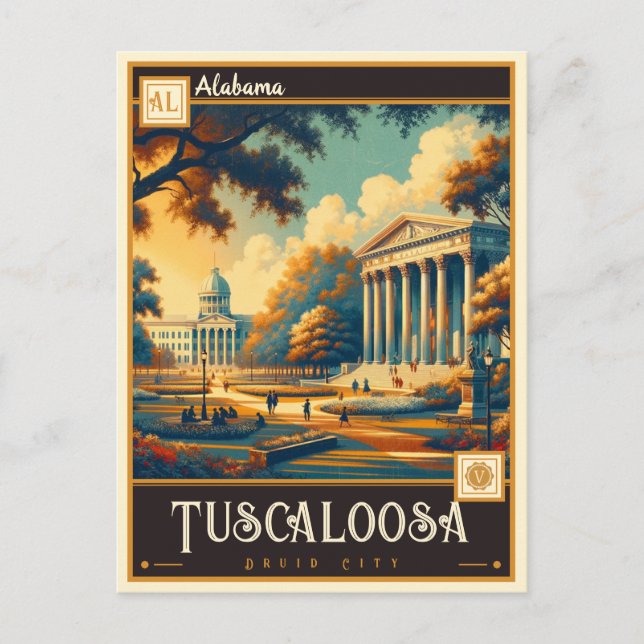 Carte Postale Tuscaloosa, Alabama | VINTAGE (Devant)