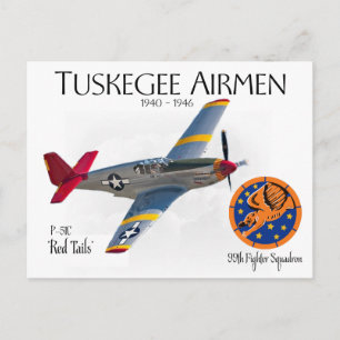 Carte Postale Tuskegee Airmen 1940-1946 WW II