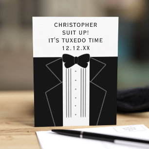 Carte Postale Tuxedo Mariage Bow Cravate Groomsman Proposition C