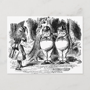 Carte postale Tweedle Dee et Tweedle Dum