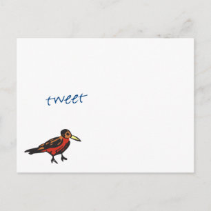 Carte Postale tweet dit que le rouge Robin