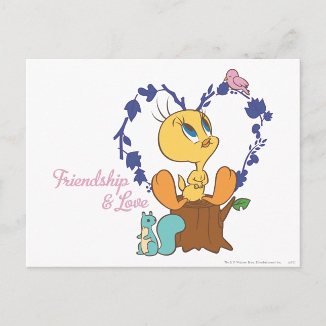 Carte Postale TWEETY™ "Amitié et amour" (Devant)