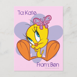 Carte Postale Tweety and Butterfly