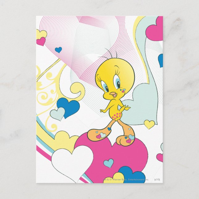 Carte Postale TWEETY™ sur le coeur (Devant)