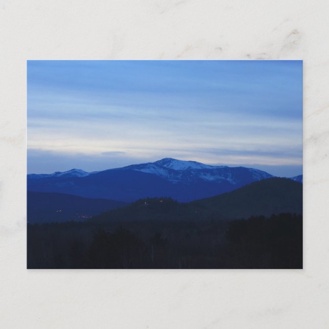 Carte Postale Twilight du mont Washington (Devant)