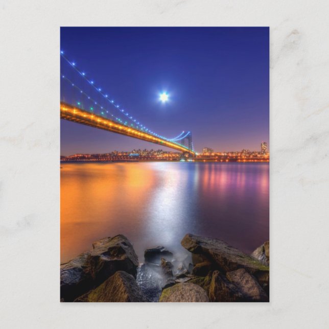 Carte Postale Twilight, George Washington BridgePalisades, NON. (Devant)