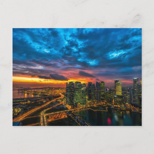 Carte Postale Twilight Manhattan City Skyline (Devant)