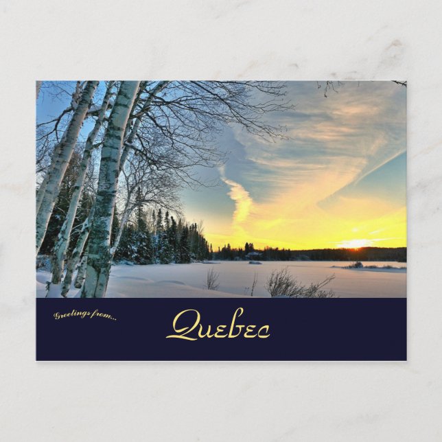 Carte Postale Twilight Wintry au Québec (Devant)
