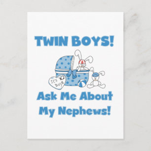 Carte Postale Twin Boys Demandez Mon Nephew