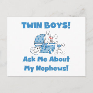 Carte Postale Twin Boys Demandez Mon Nephew