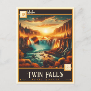 Carte Postale Twin Falls, Idaho VINTAGE