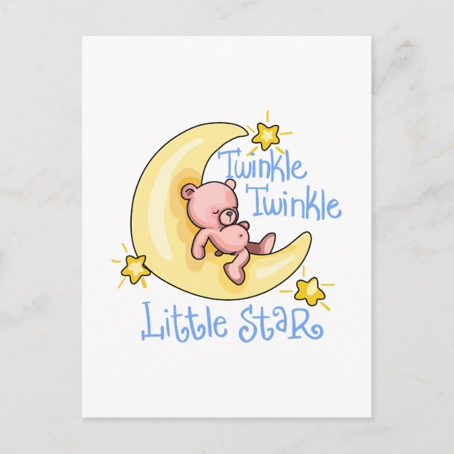 CARTE POSTALE TWINKLE TWINKLE PETIT ÉTOILE (Devant)