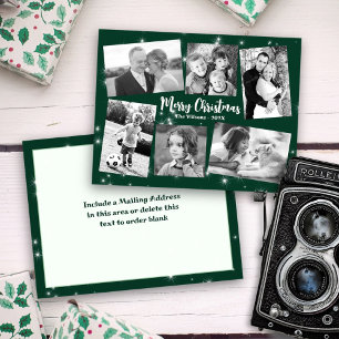 Carte Postale Twinkling Stars Photo Collage Joyeux Noël