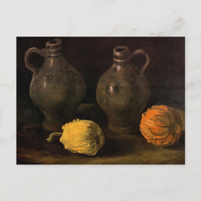 Carte Postale Two Jars and Two Citrouilles par Vincent van Gogh (Devant)