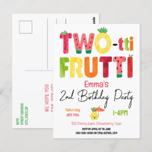 Carte Postale TWO-tti Frutti Cuties 2e anniversaire Fruit tropic