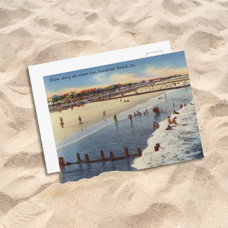 Carte Postale Tybee Island Beach Savannah GA Historique