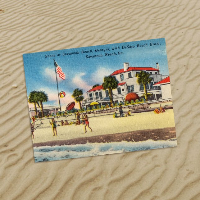 Carte Postale Tybee Island GA Historic DeSoto Beach Hotel (Créateur téléchargé)