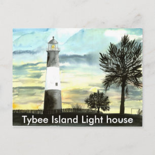 Carte Postale TYBEE Island Lighthouse art cadeaux de collection,