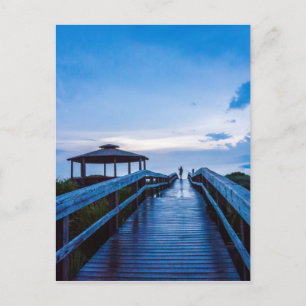 Carte Postale tybee island plage savannah georgia soirée océan