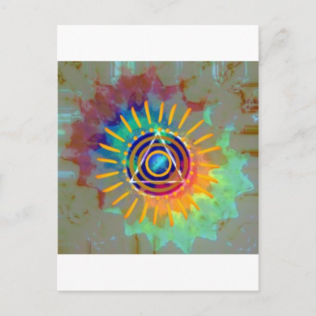 Carte Postale Tyedye spirituel (Devant)