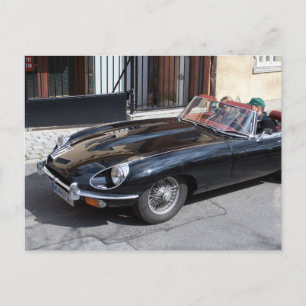 Carte Postale Type Jaguar E noir