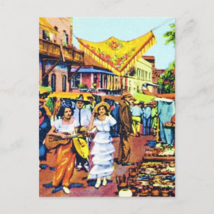 Carte Postale Typique du début de Los Angeles - rue Olvera