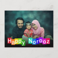 Typographie colorée Joyeux Norooz Nouvel An