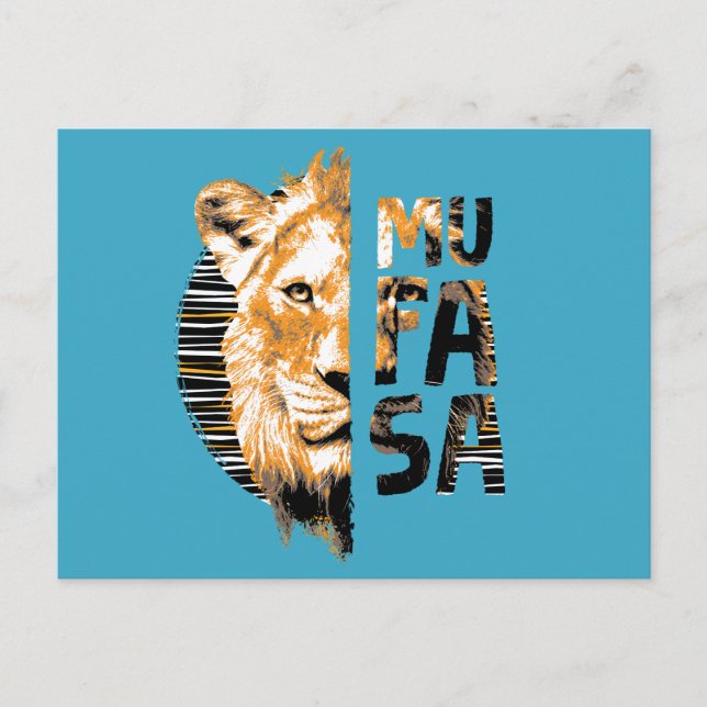 Carte Postale Typographie de Mufasa (Devant)