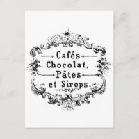 typographie française vintage design chocolat