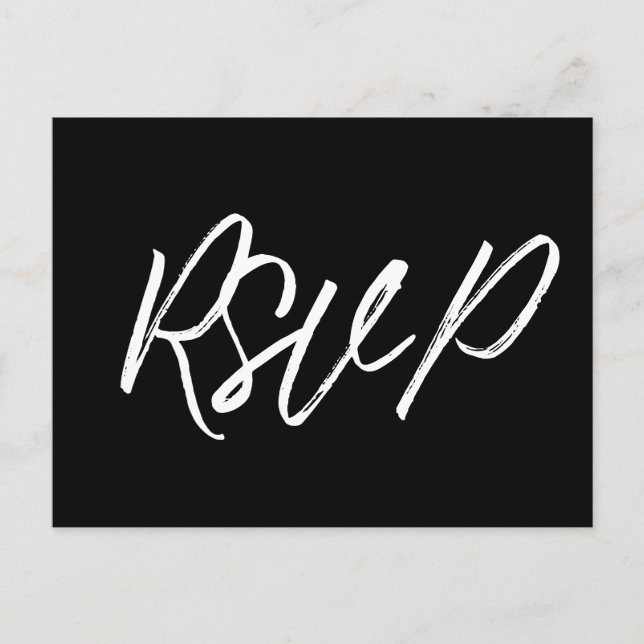 Carte Postale Typographie moderne RSVP (Devant)