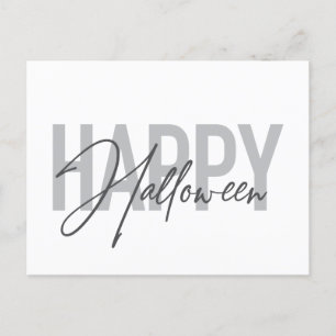 Carte Postale Typographie moderne, simple, cool de Happy Hallowe