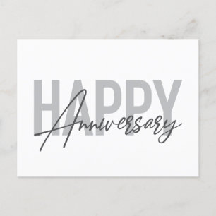 Carte Postale Typographie moderne, simple et cool Joyeux Anniver