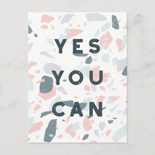Carte Postale Typographie - Oui Vous Pouvez (Devant)