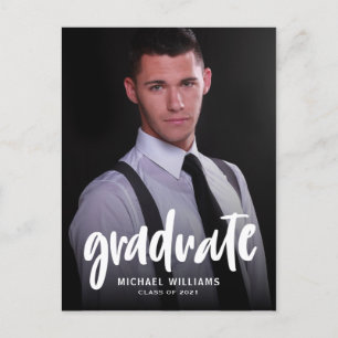 Carte Postale Typographie Photo Guy Faire-part de graduation