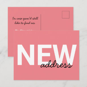 Carte Postale Typographie rose moderne Faire-part mobile