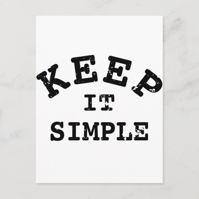 Carte Postale Typographie simple (Devant)
