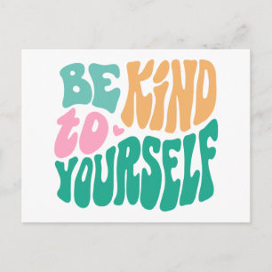 Carte Postale Typographie Soyez Gentil Avec Vous-Même