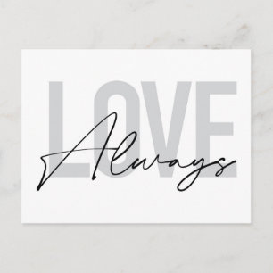 Carte Postale Typographie urbaine moderne, simple, "L'amour touj