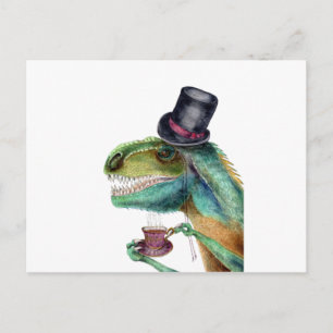 Carte Postale Tyrannosaurus Rex Gentilhomme Victorien