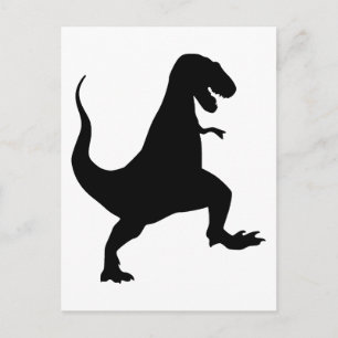 Carte Postale Tyrannosaurus rex Roaring et Stomping Silhouette