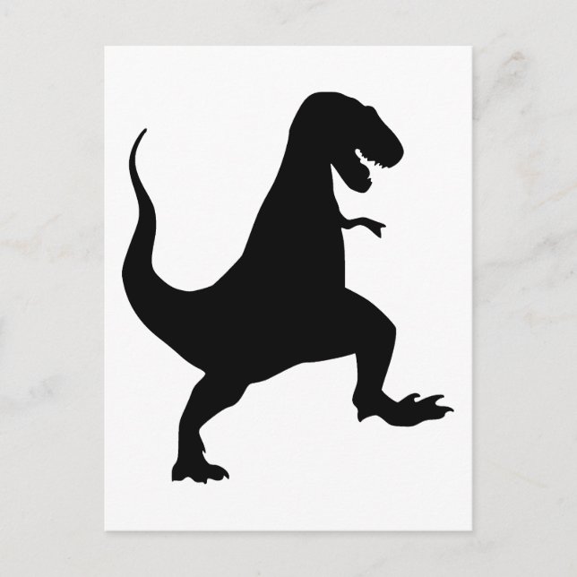 Carte Postale Tyrannosaurus rex Roaring et Stomping Silhouette (Devant)