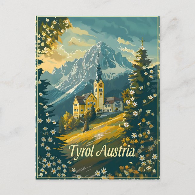 Carte Postale Tyrol Autriche Vintage (Devant)