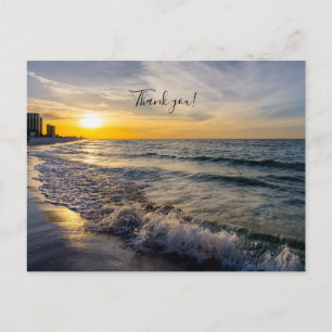Carte postale U de Pensacola Splashing Waves Sunri