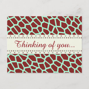 Carte Postale U pick Couleur / Giraffe Brown Impression en mosaï
