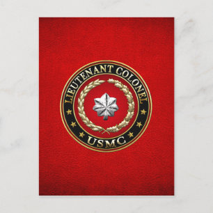 Carte Postale U.S. Marines : Lieutenant-colonel (USMC LtCol) [3D