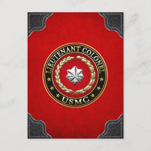 Carte Postale U.S. Marines : Lieutenant-colonel (USMC LtCol) [3D