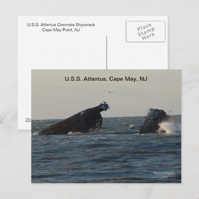 Carte Postale U.S.S. Atlantus Ship, New Jersey Postcard (Devant / Derrière)