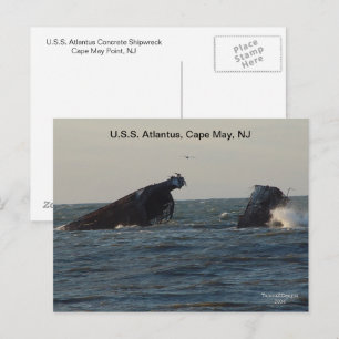 Carte Postale U.S.S. Atlantus Ship, New Jersey Postcard
