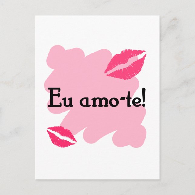 Carte Postale Ue amo-te - Portugais Je t'aime (Devant)