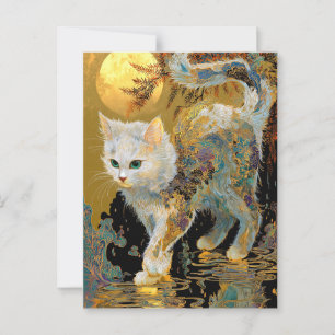 Carte Postale Ukiyo-e Cat L'art des blocs de bois japonais
